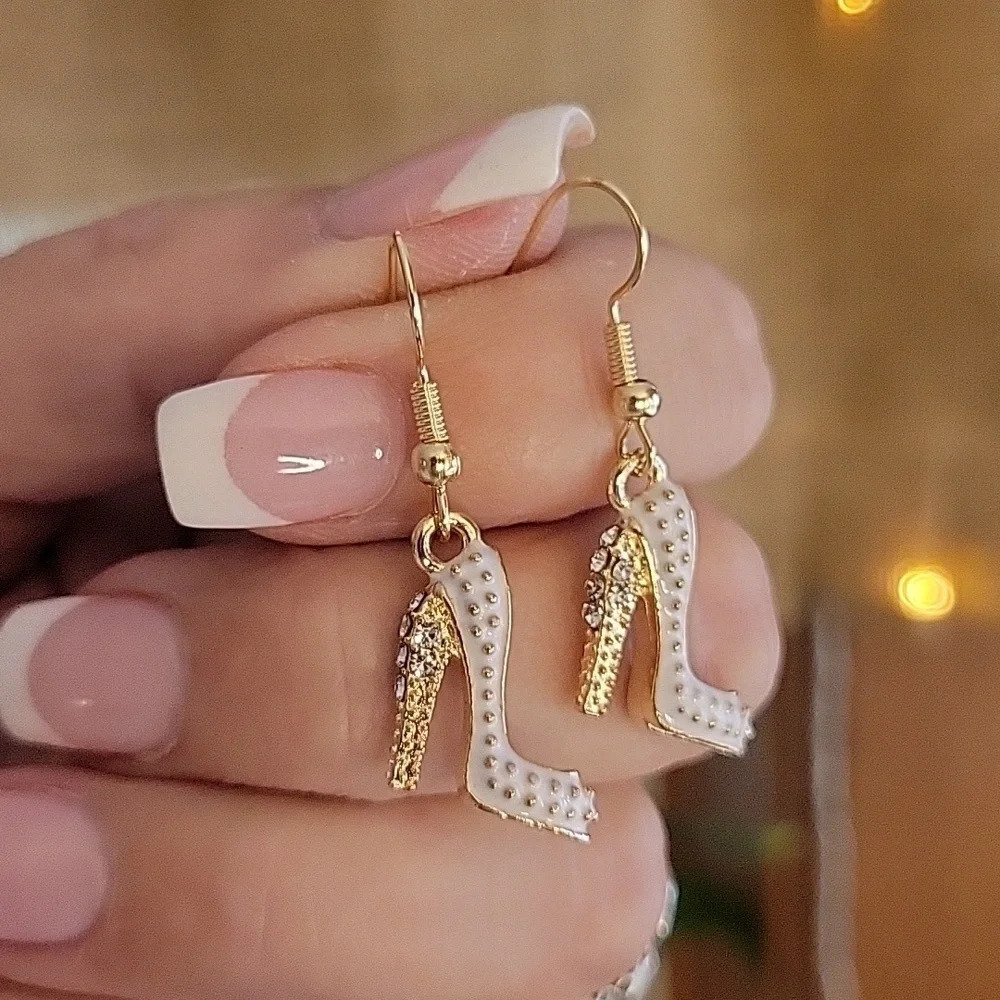 🔥LAST PAIR🔥 Shoe Addict Bling Charm Drop Earrings